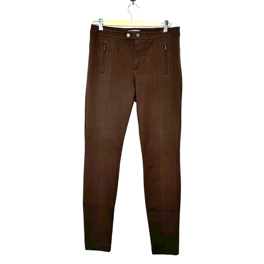 Vince | Brown Ponte Front Seam Tapered Leg Pants Size 10